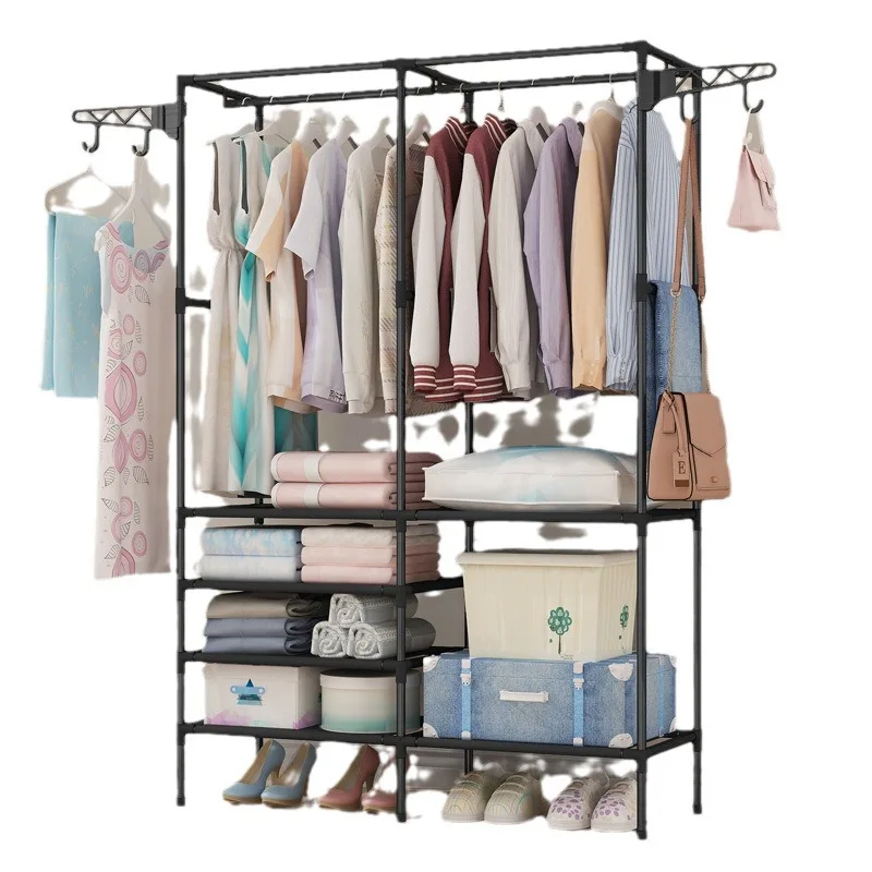 Yiwu update steel connect storage wardrobe Expandable shoe and hat storage rack Mountable storage rack