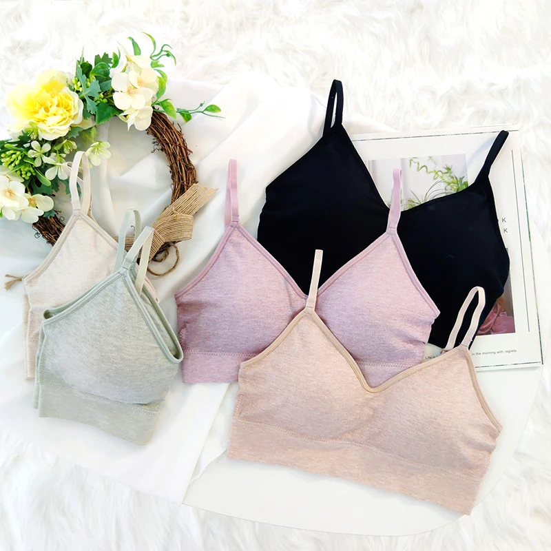 
Seamless U back best seamless cotton bra comfort camisole bra adjustable young girls push up bra breast wrap chest wrap 