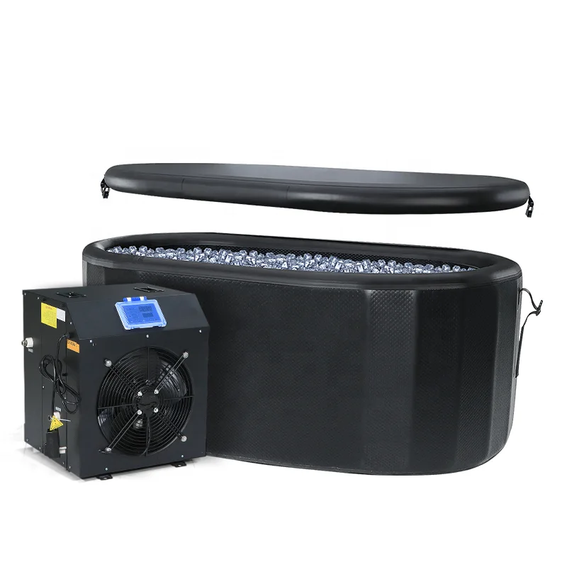 0.5/1HP  inflatable drop stitch ice bath recovery  cold plunge tub with chiller