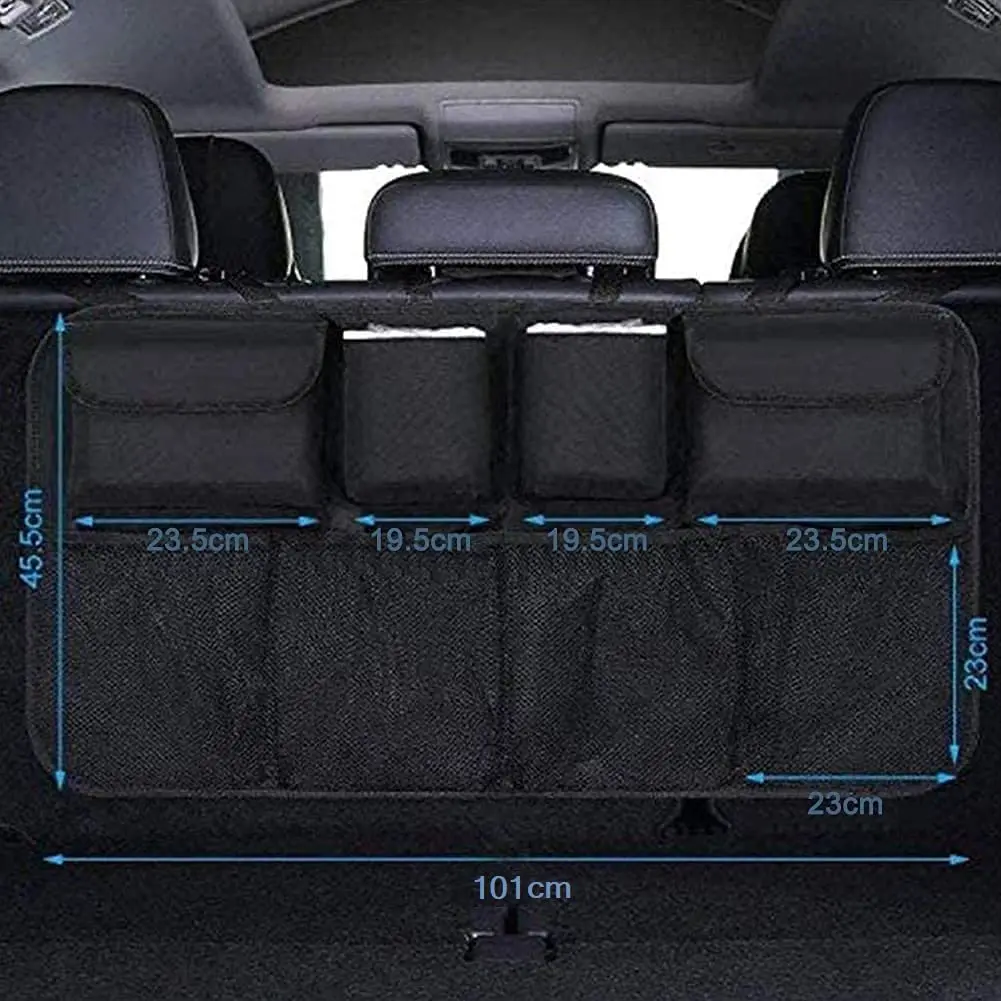 Factory Custom Backseat Hanging Organizer car organizer with 8 Large Storage Bag for SUV Trunk Space Saving Expert