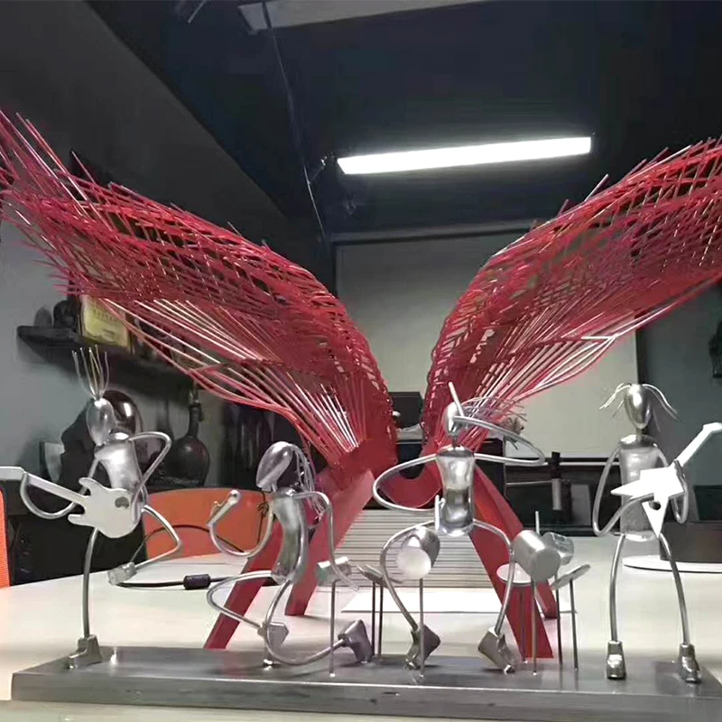 K304 Stainless steel musical performer sculpture Customized Outdoor commercial art decoration Landscape Anime Doll Mall statues