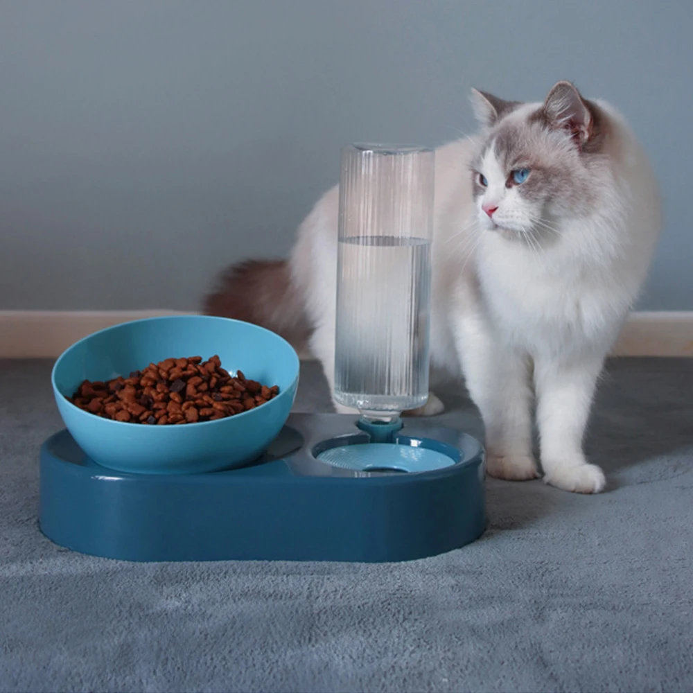 
Luxury Hot Selling Pet Supplies Water and Food Bowl Set Feeding Automatic Food And Water Dispenser New Design Double Food Bowl 