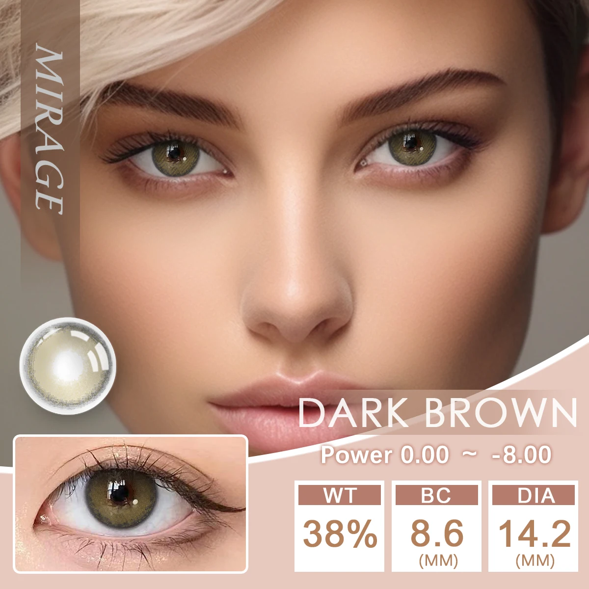 Lalens Mirage Color Contact Lens Custom Eye Lenses Own Logo Wholesale Korea Popular Hema Nvp Cosmetic Contact Lenses With Power