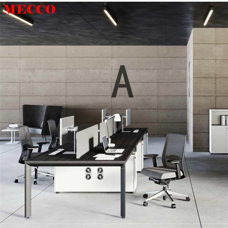 Tavolo da lavoro moderno в legno, scrivania, design nordico, economico, con divisorio