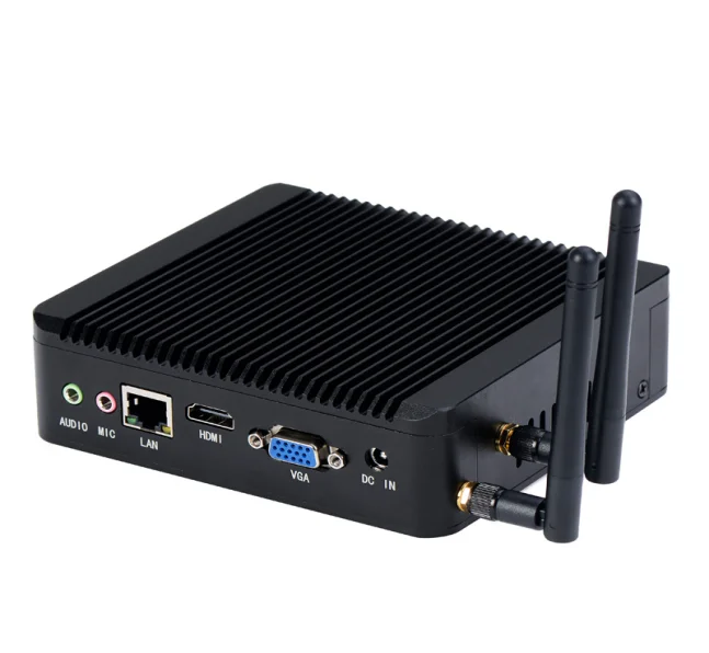 Портативный безвентиляторный мини-ПК OEM ODM Intel J1900 N2830 CPU DDR4 1333/1600 Win7/8 24/7 работы для бизнеса промышленного использования