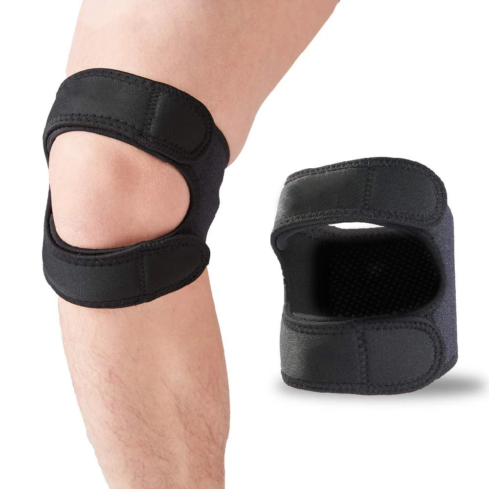 Customized Sports Double Knee Patella Tendon Support Pad Protector Open Knee Wrap Strap Band Stabilizer Knee Strap Brace