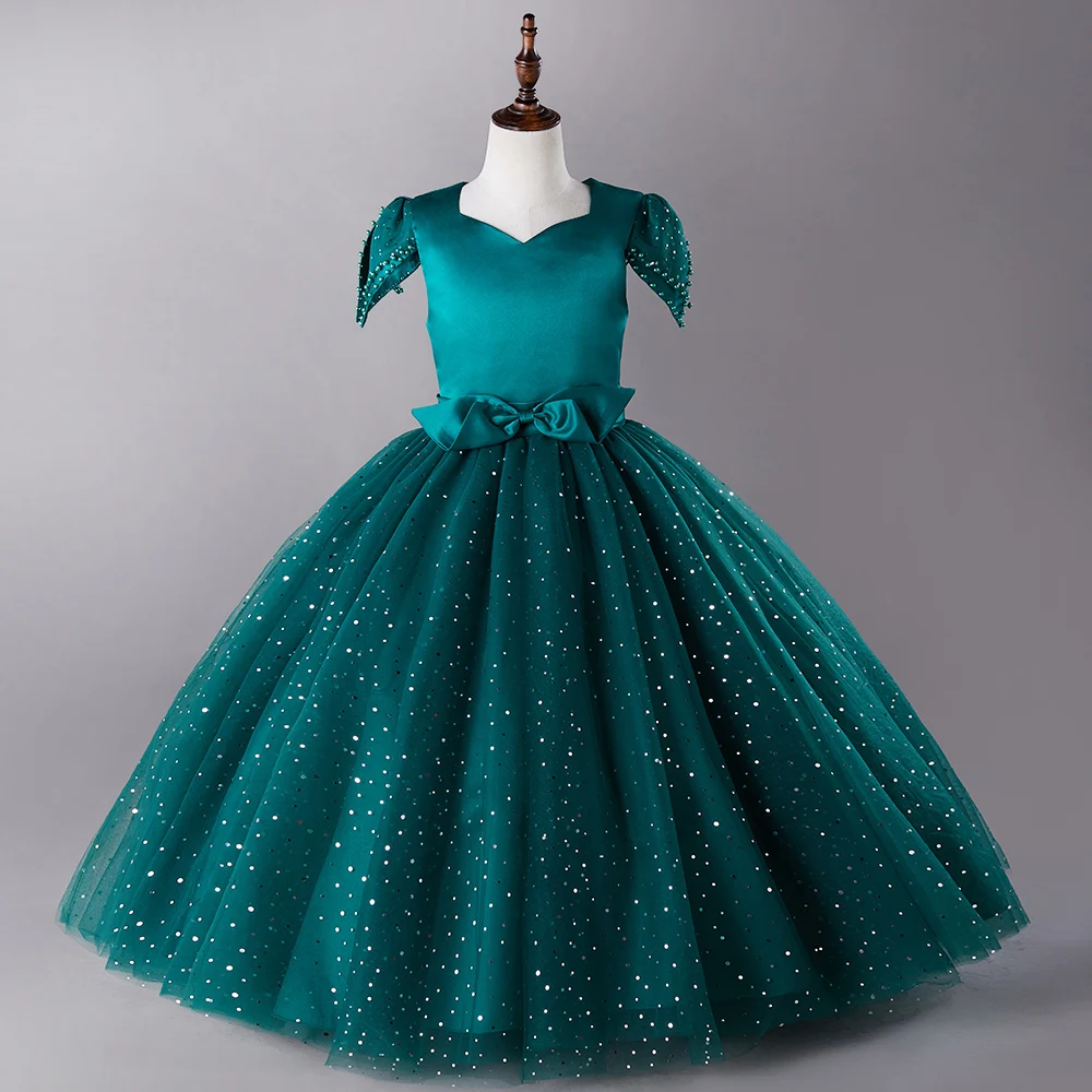 Fashion Factory Price Party Flower Girl Dress Embroidery Princess Party Clothes For Children Gowns LS6066