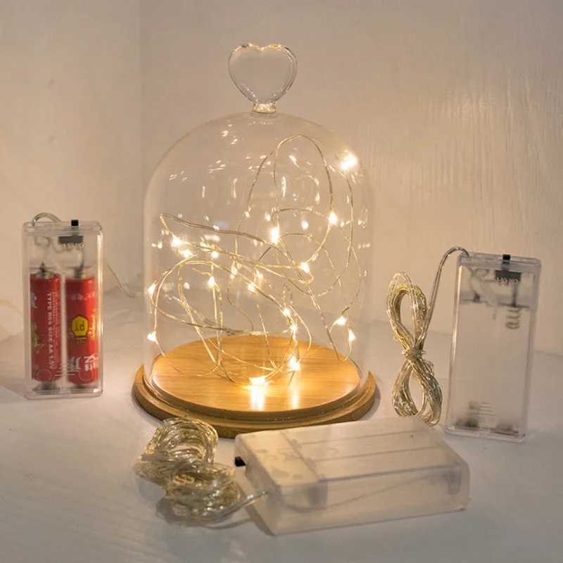 2m 3m 5m 50 leds LED String Lights Battery Operated LED Copper Wire for Party Christmas Decoration