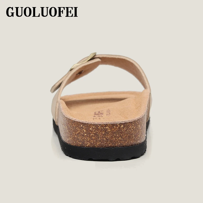 Custom Oem Women Cork Flat Slippers Summer Beach Indoor Outdoor Shoes