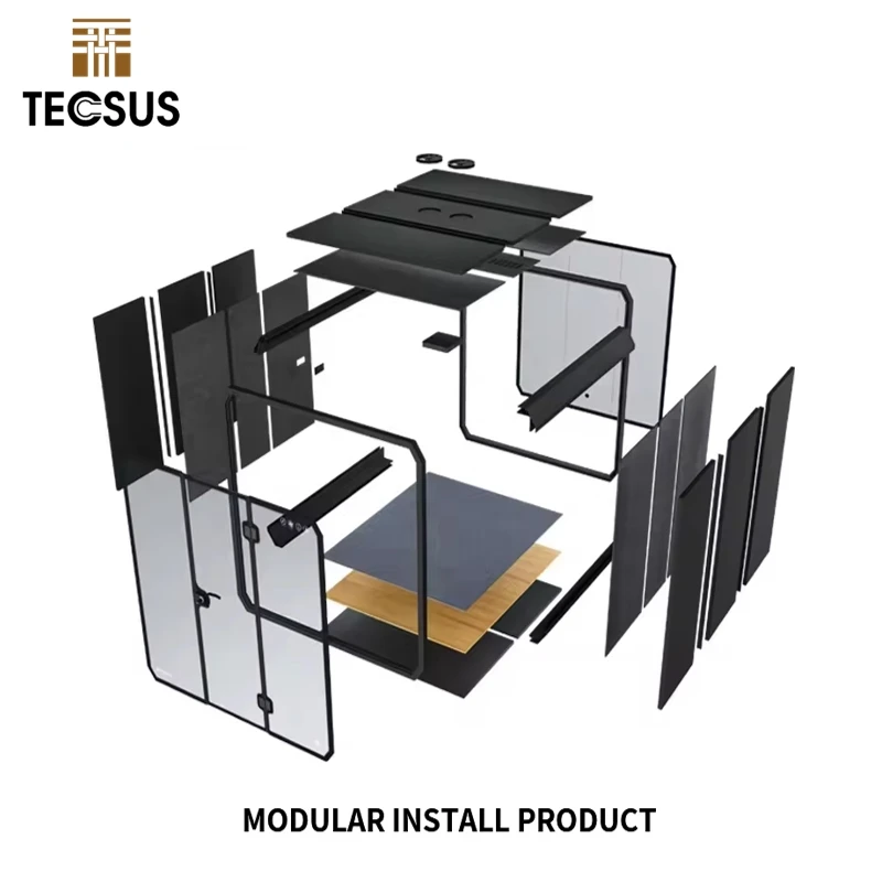 Factory Price Soundproof Booth 35db 1 To 6  Person Telephone Office Meeting Pod Soundproof Kiosk