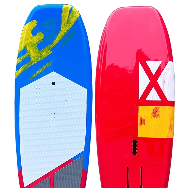 Unisex Carbon Fiber Inflatable Stand-Up Paddleboard Water Surfboard Windwing Wakeboard with Unpowered Feet on Board