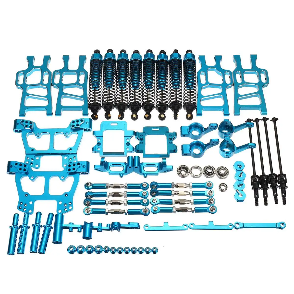 Aluminum Alloy Blue Upgrade Parts Package For HSP   1:10 94111 94108  Monster Truck  rc car