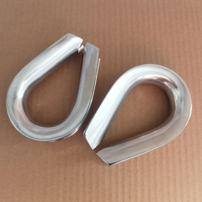 wholesales rigging hardware items Stainless steel Marine grade g411 wire rope thimble