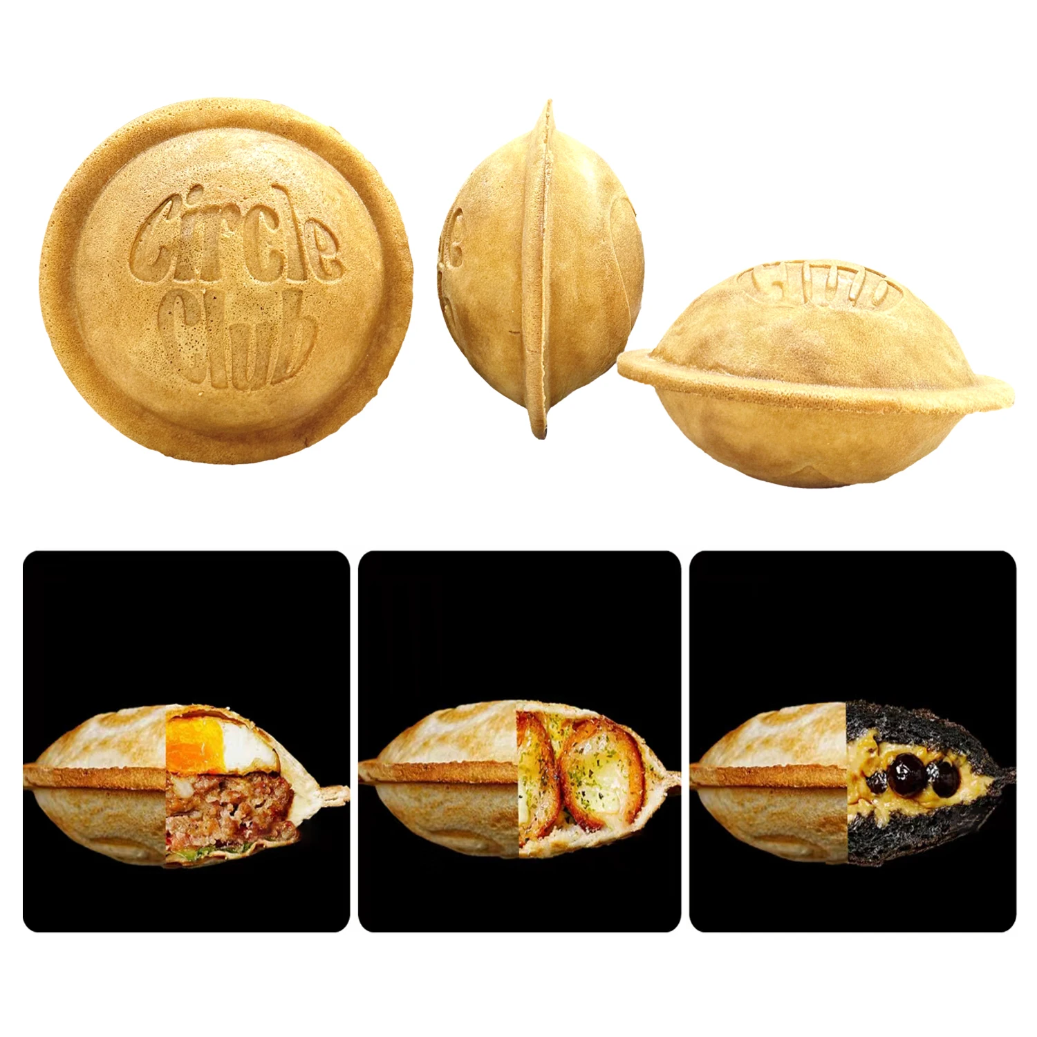UFO Burger Machine Commercial Kitchen Equipment Ice Cream Gelato Press HamBurger Bread Machine Grill Toaster Machine with CE