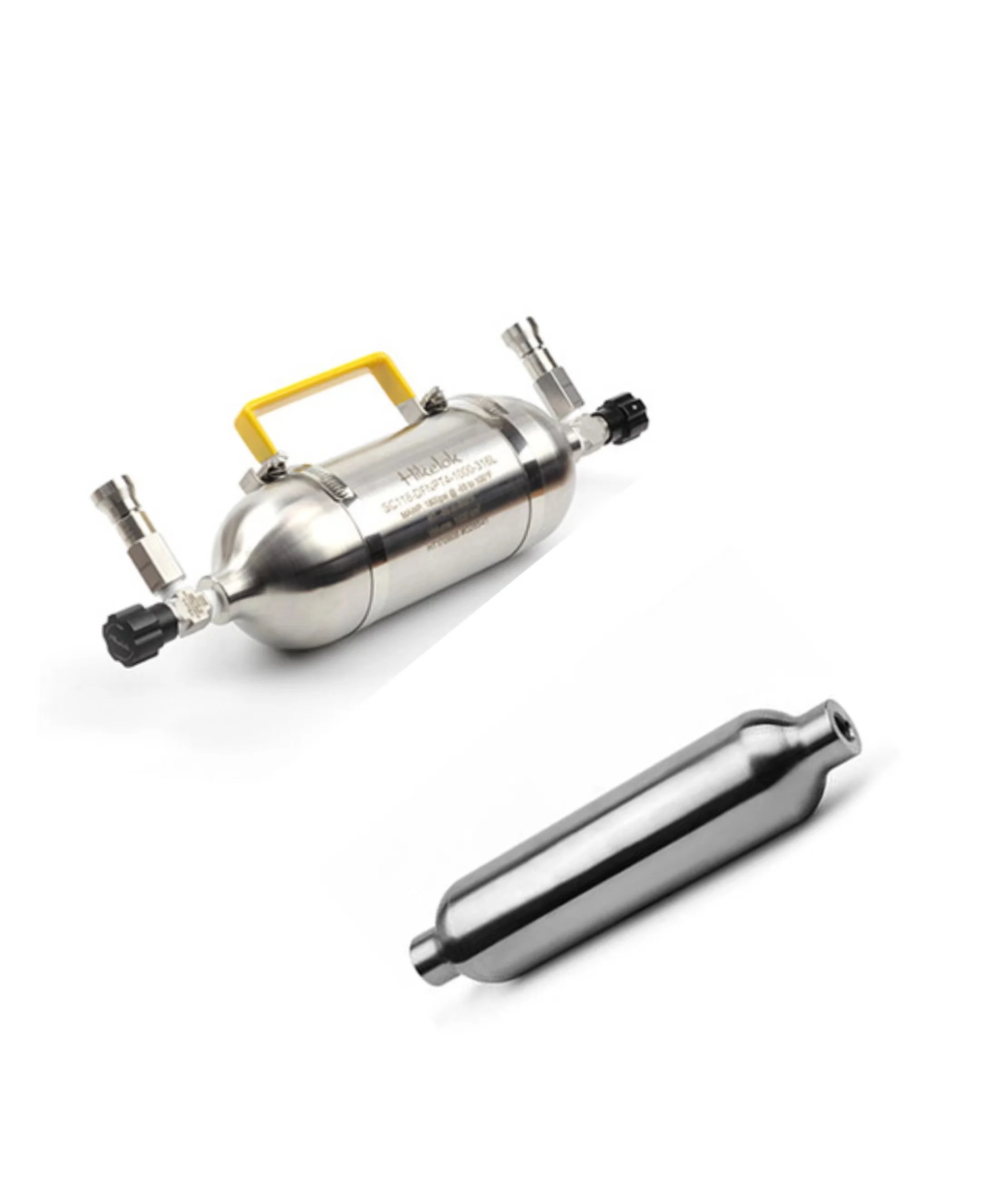 TPED Hikelok 500psi 1800 psi 1/4' female NPT stainless steel double- end sampling cylinder sampling bomb