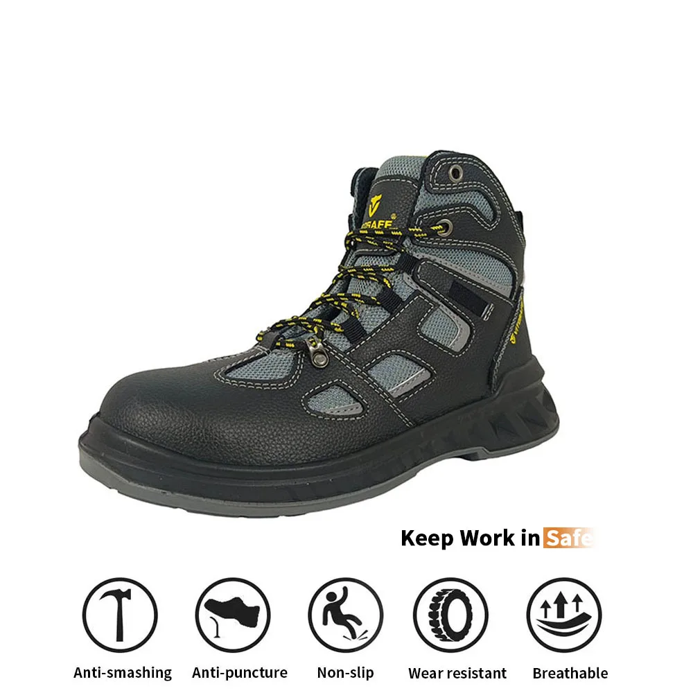 CE Certified Steel Toe Steel Plate Anti-smashing Breathable Labor Protection Shoes Work Shoes