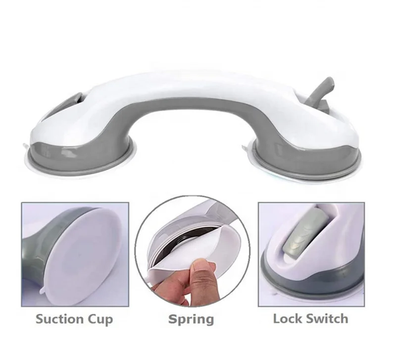 Bathroom safety Helping handle High Quantity Plastic Shower Grab Bar Station Anti Slip Handrail Easy to Grasp