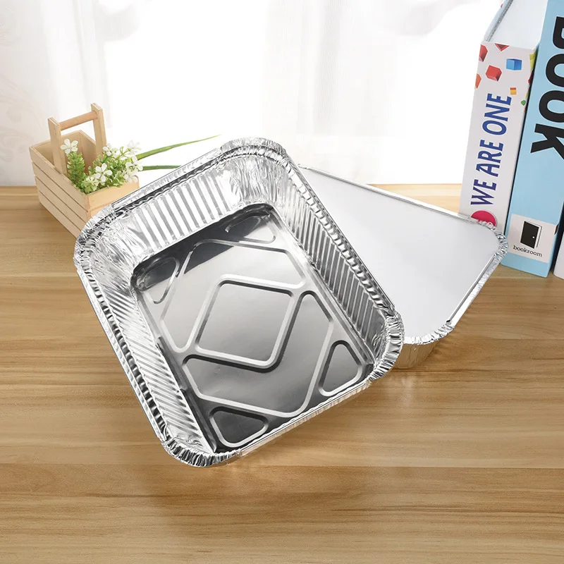 1750ml Disposable Kitchenware Aluminum Tray Eco-friendly Foil Pans Food