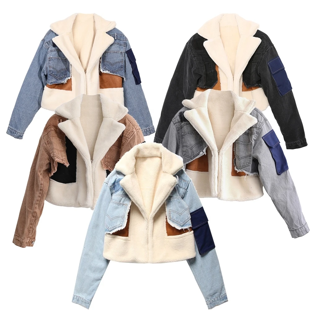 Модные женские меховые пальто mdfashion для девушек, женские зимние укороченные топы, тренчкоты, ветровка, джинсовые пальто из искусственного меха, куртки