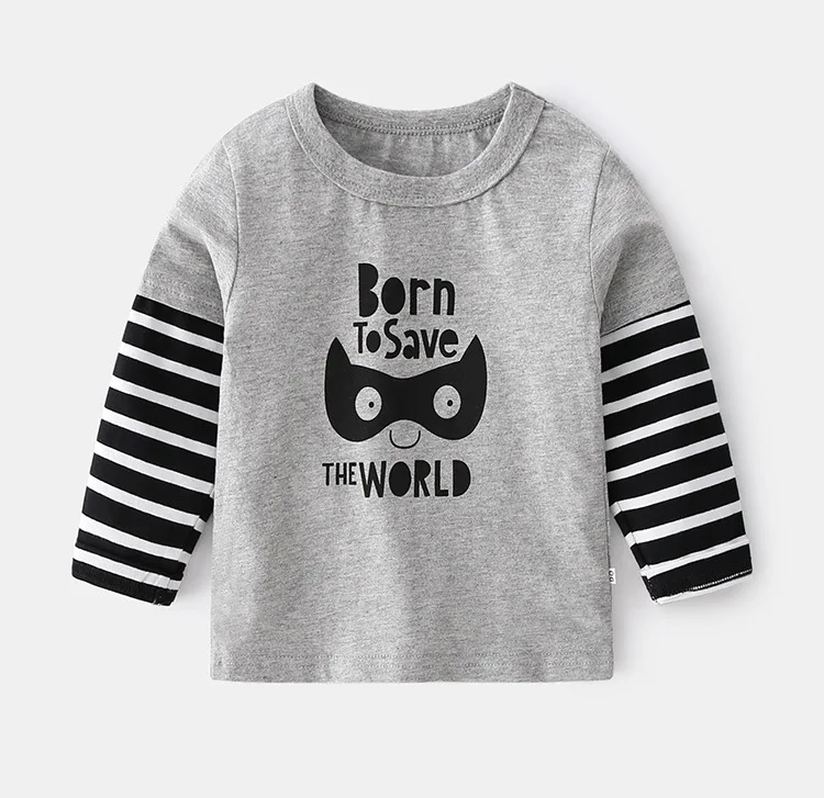 100% Cotton Korean Printing Machine Comfortable Long Sleeve T Shirt For