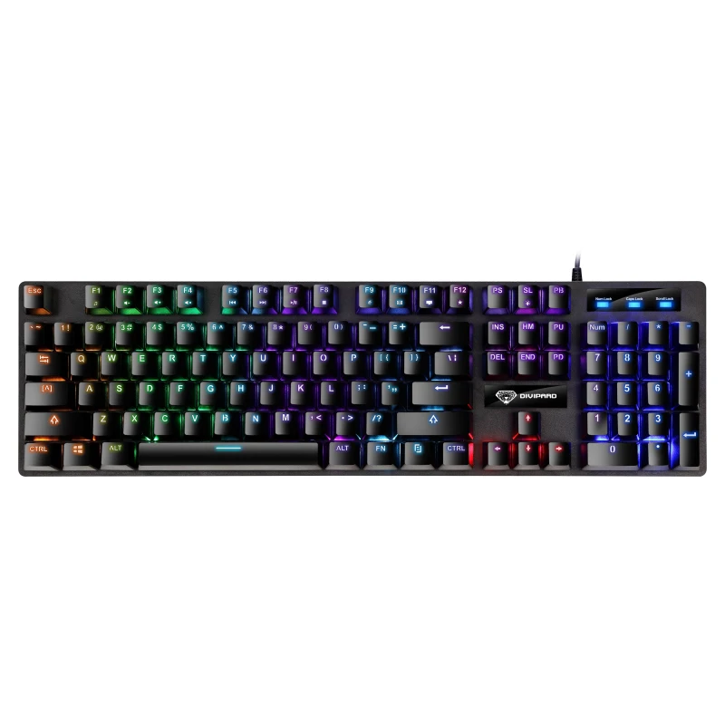 Laptop keyboard waterproof RGB mechanical gaming keyboard with multimedia function keys