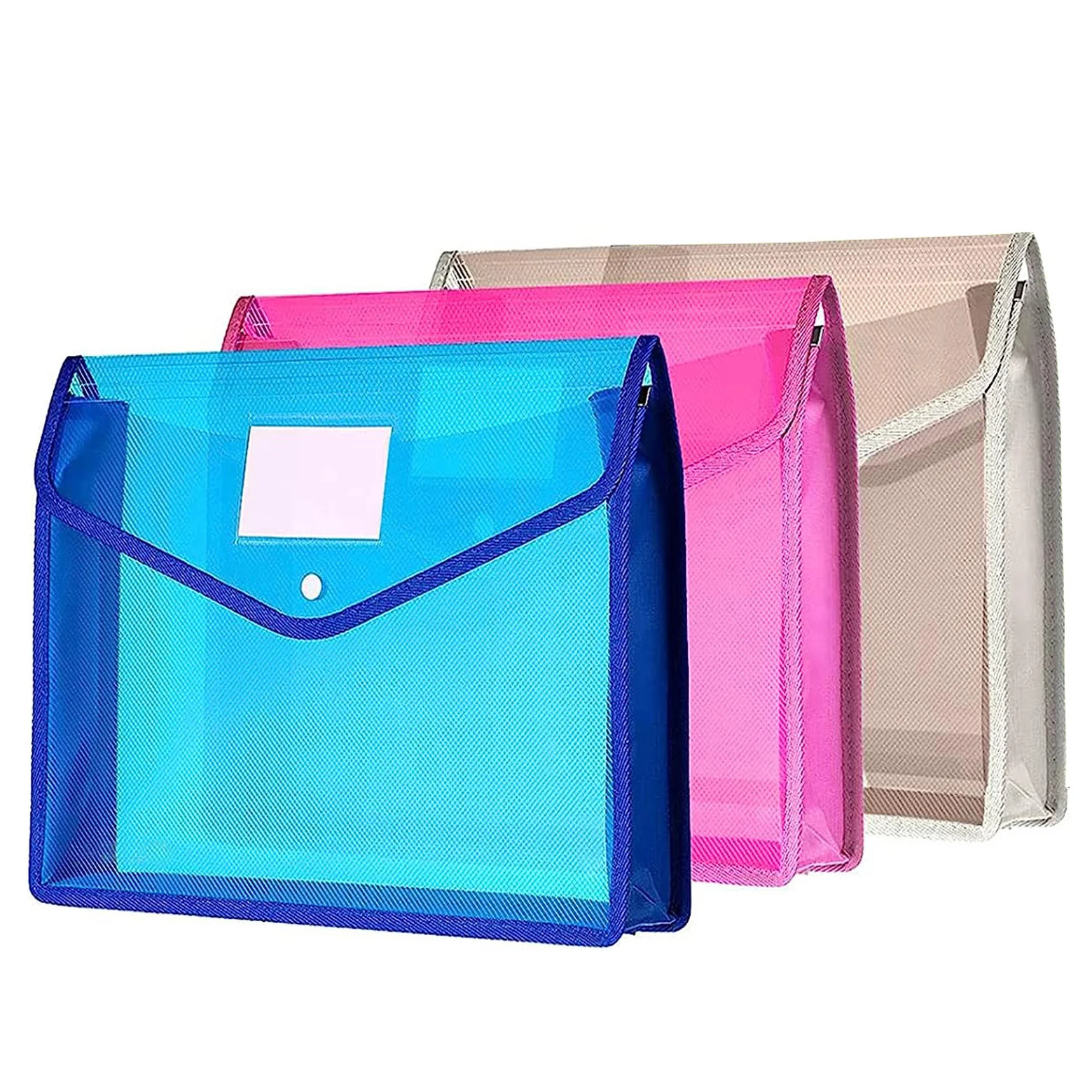 A4 Size Plastic Envelopes Poly 8 Colors Folder Snap Closure Plastic Envelopes Poly File Folder For Home Office School