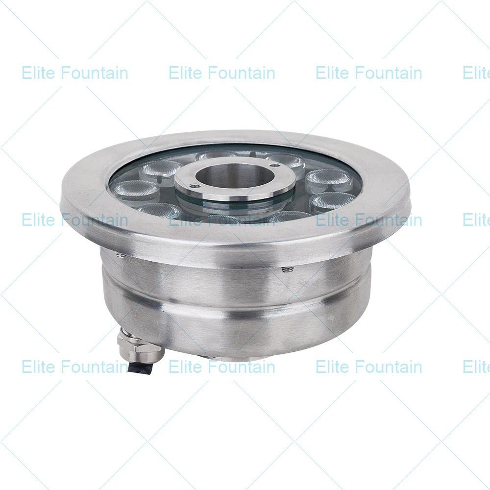 EF145GK IP68 Underwater Centre Hole LED Lights ACDC12,24V,220V Underwater Pool Fountain Light Stainless Steel 304, 316