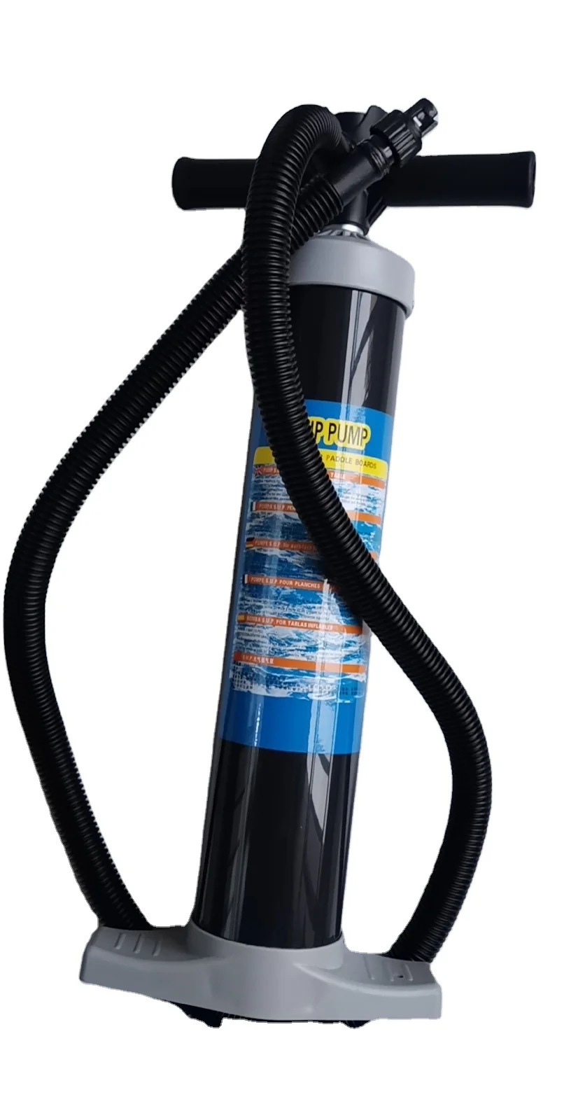 Double Action High Pressure Manual Gas Pump Swimming Pool Inflatable Toys Air Hand Pump 15 PSI 2.5L Yellow Middle Size Hand Pump