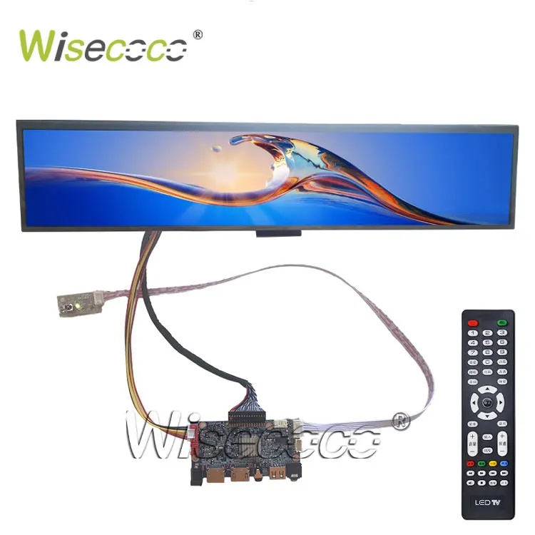 Wisecoco 24 дюйма 1920*360 рекламный дисплей IPS растянутый ЖК-экран панели