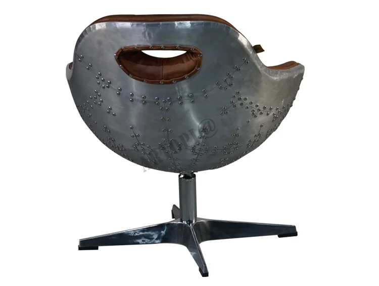 Industrial style aluminum skin nail bar cafe chair retro personality leather computer chair office swivel chair