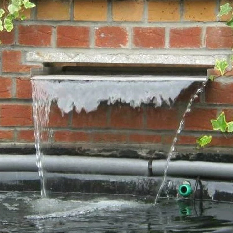 water fountains outdoor 316 stainless steel wall spillway fountains waterfall with LED light