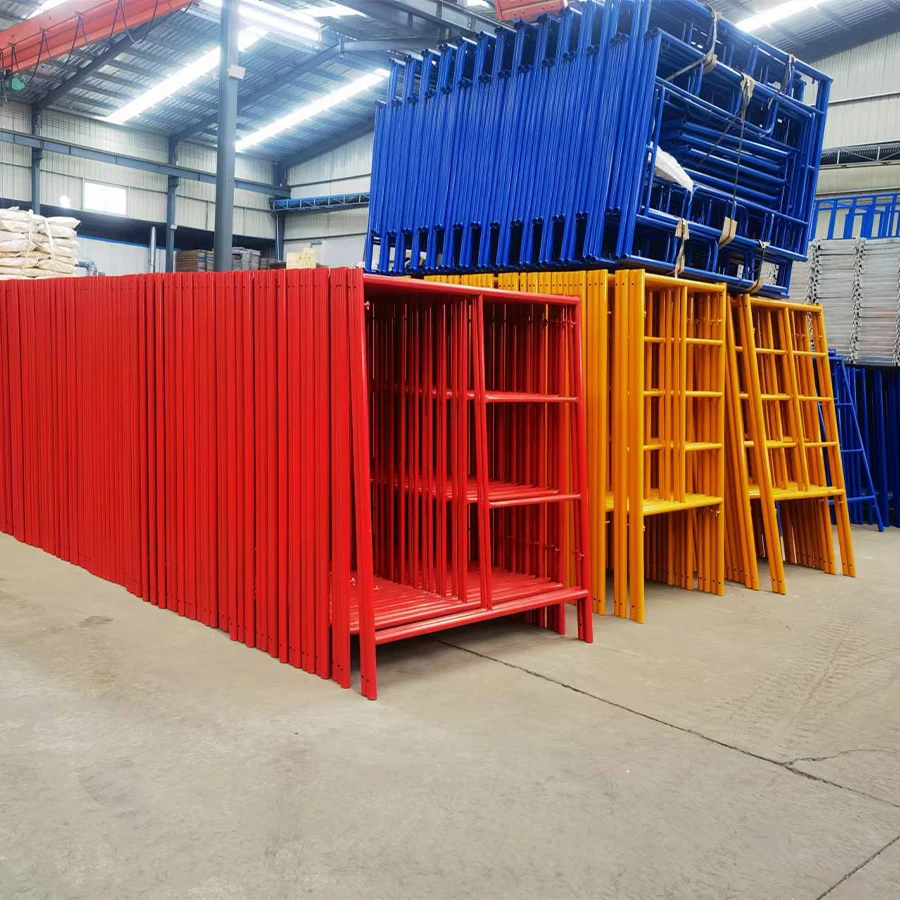 Top Quality Safe Painted and Pre-Galvanized Scaffolding Mild Steel H Frame System Standard ANSI /SSFI for Construction