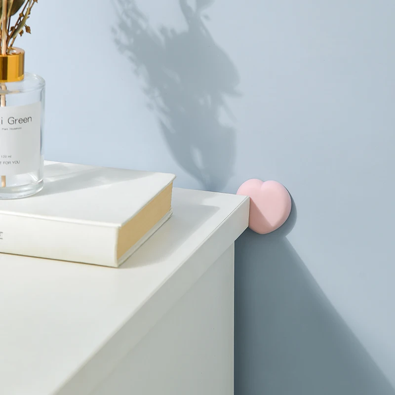 JIUYUE 4pcs Protection pad Household Shock-Proof Pad Door Handle Anti-Collision pad Silicone Lock Bumping Stickers Wall