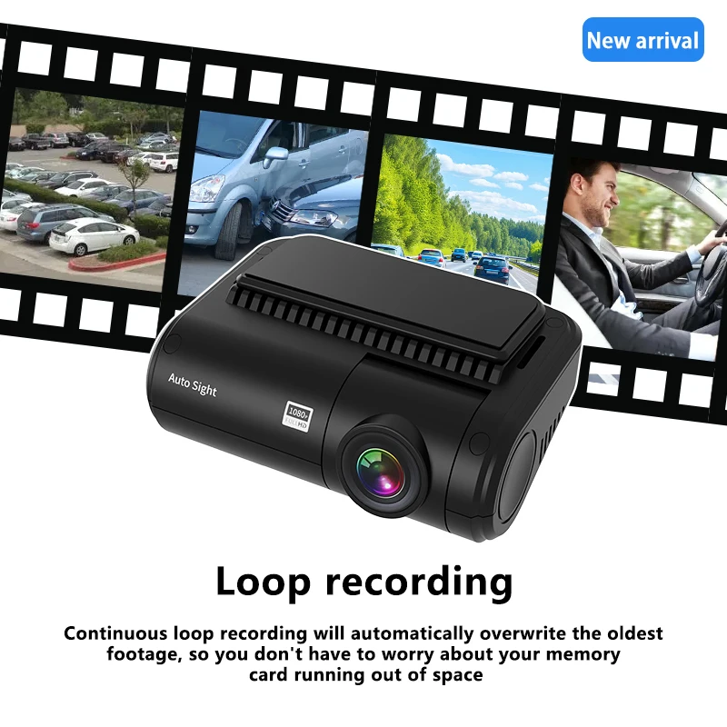 wholesale dash cam 1080p dash cam front and rear  Single Channel Car DVR Recorder  24H Parking Monitor Black Box 12 Months