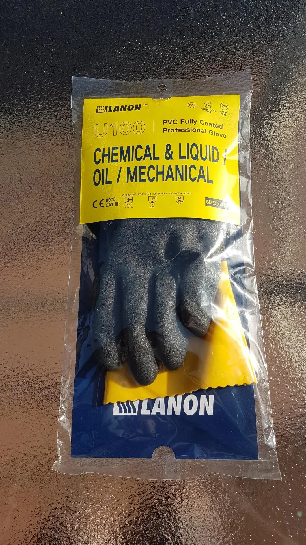 Non Slip  Silicone Free Latex Free Gloves Oil Proof Chemical Resistant PVC Gloves