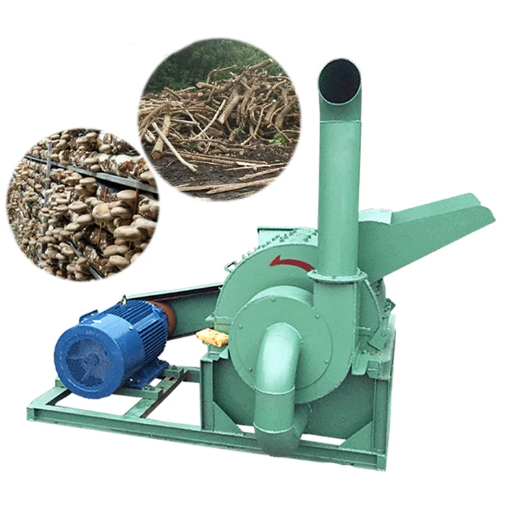 Hammer mill grinding machine cheap 6 beaters wood hammer mill with diesel engine