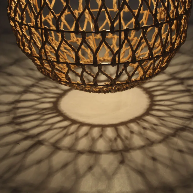 lampen  pendant lamps home decor paper rope lighting  rattan ceiling lamp room light lamparas-living lamparas colgantes
