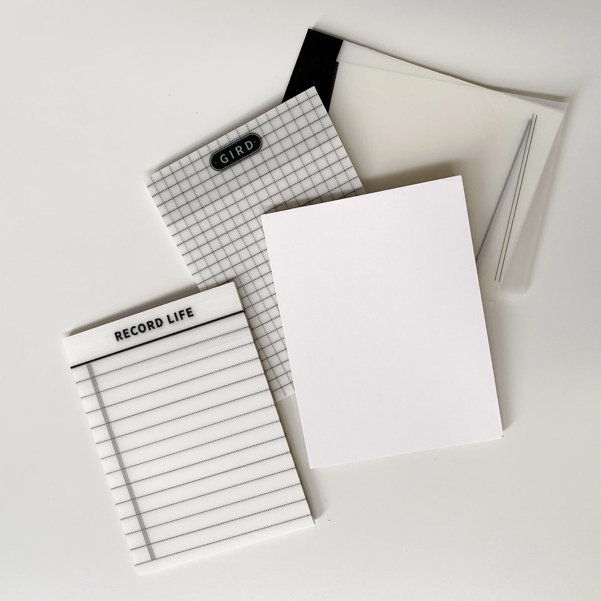 Different Style Transparent PET Material Self-Stick Notes Pads Easy to Post for Home,Office, Notebook