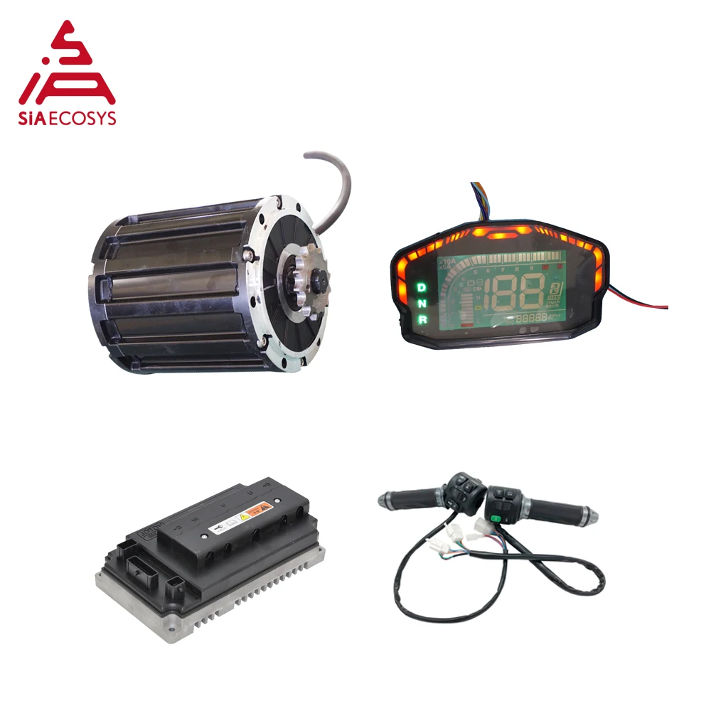 Средний приводной двигатель QS 2000 Вт, звездочка 428 и контроллер EM72100SP, электрический мотоцикл 70 км/ч