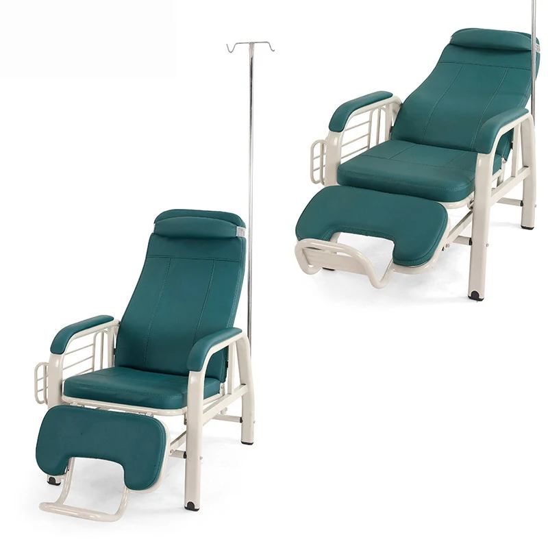 Stainless Steel Hospital Patient Transfusion Chair Infusion Chair With Iv Pole