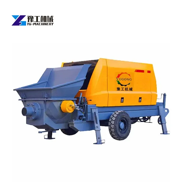 Concrete machinery Concrete Trailer Pump Small Mobile Electric or Diesel Concrete Pump China Factory Price
