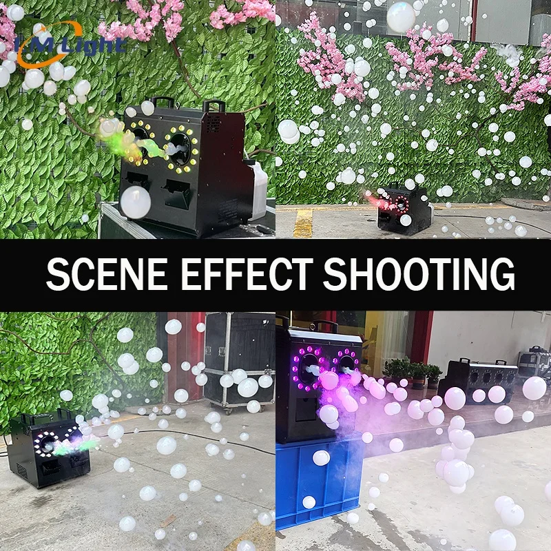DMX512/Remote control 1500W/3000W RGBW Led smoke bubble machine for DJ club wedding party stage fog bubble machine