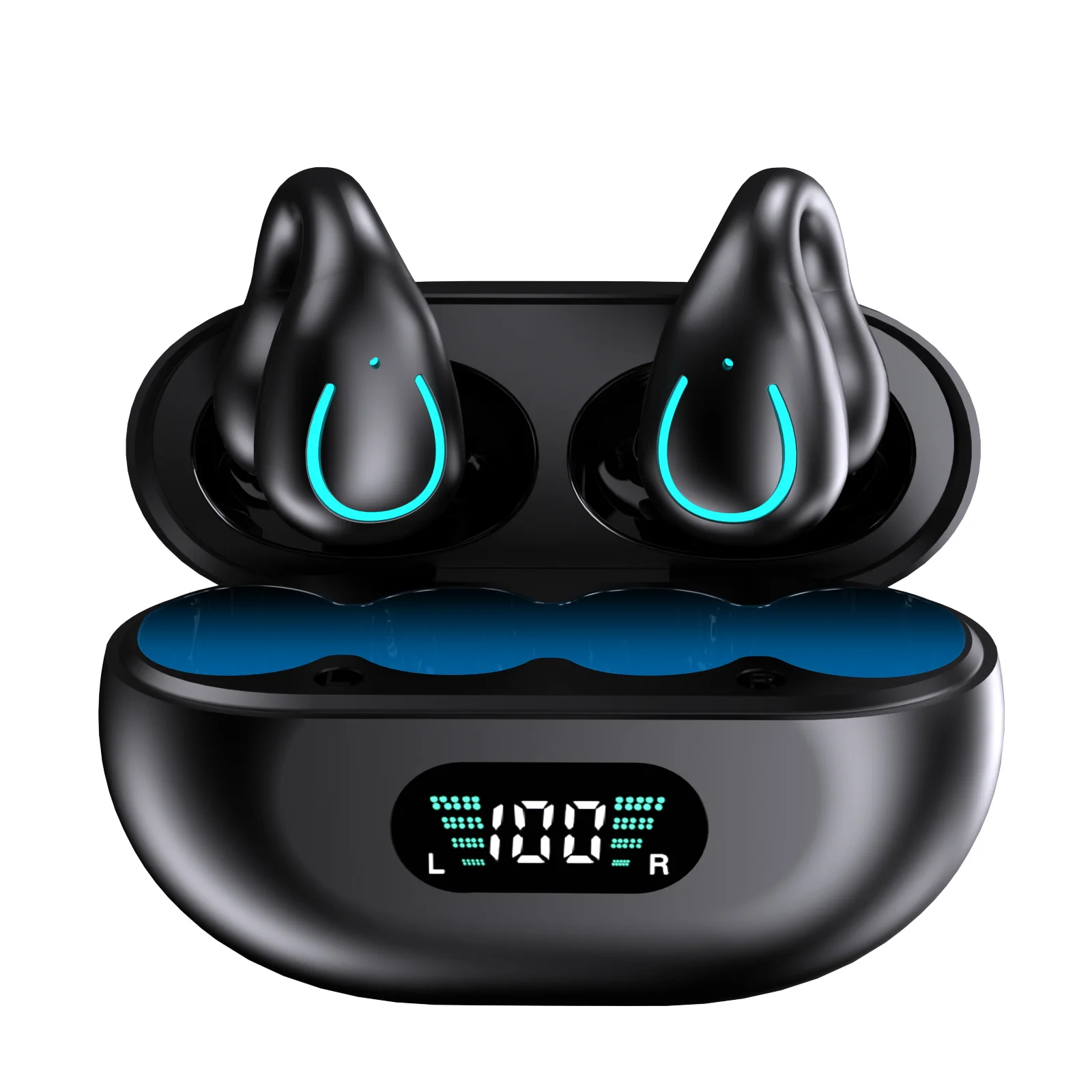 Q71 Ear Clip Wireless Headphones Bluetooth-compatible Bone Conduction Earphones Earclip Design Tsports Running Headset Earbuds