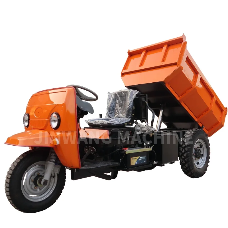Jinwang Dump Truck For Mining With 22HP Power Mini Diesel Tricycle Tipper Small Truck For Mine