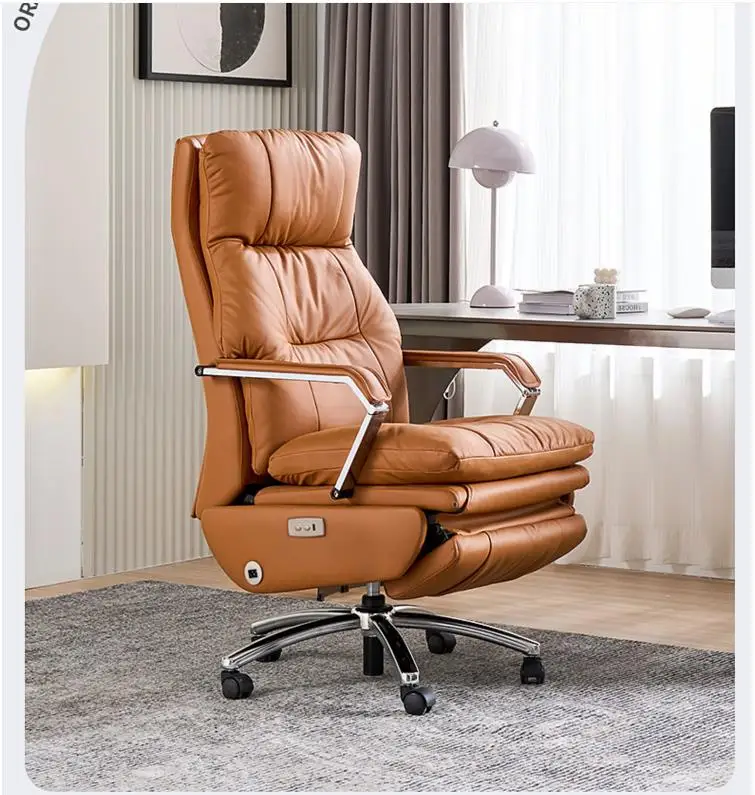 Luxury leather office chair recliner with foot rest ceo office chair recliner office chair
