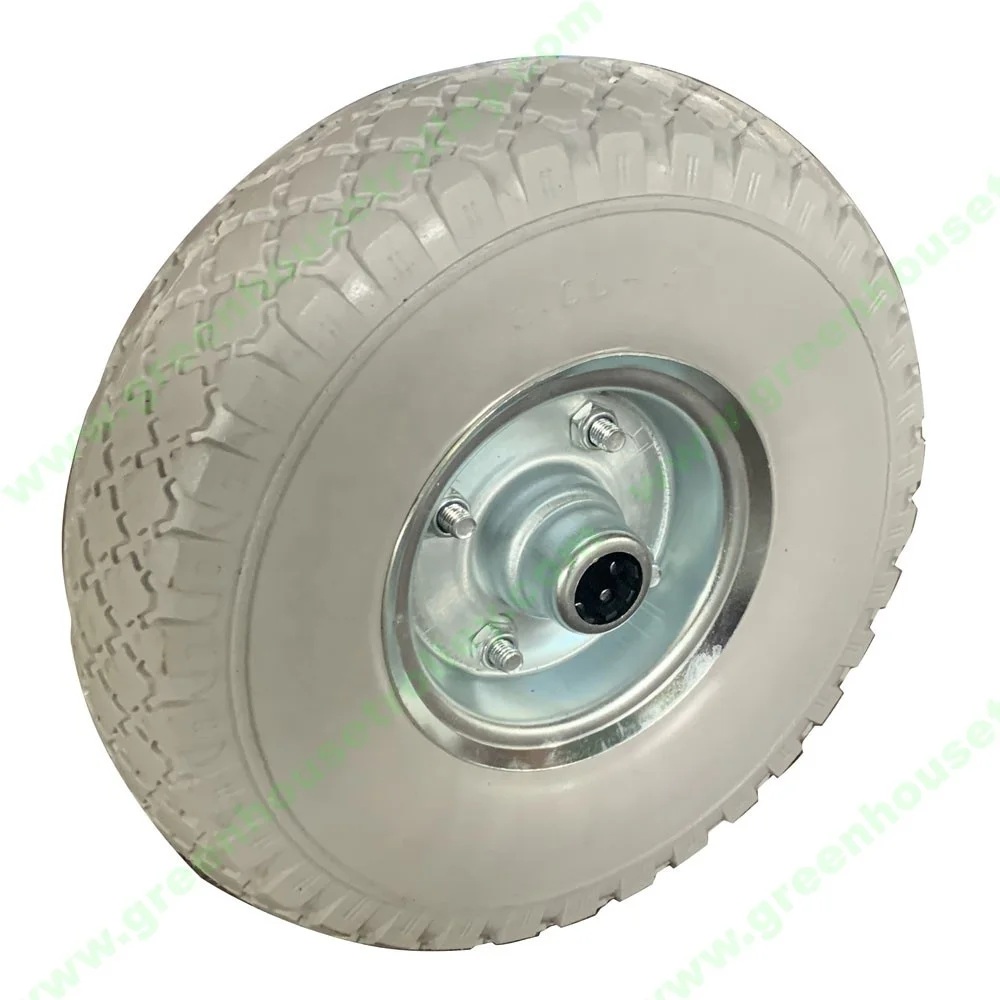 3.00-4 PU Foam Wheel 10 inch Flat Free PU Tyre for Hand Trucks and Trolley Tire