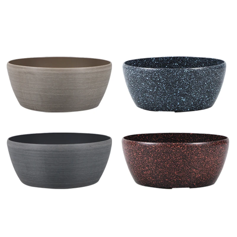 Wholesale Rustic Brushed Plastic Succulent Flower Pots Artificial Flowers Green Plants  Desktop Planter