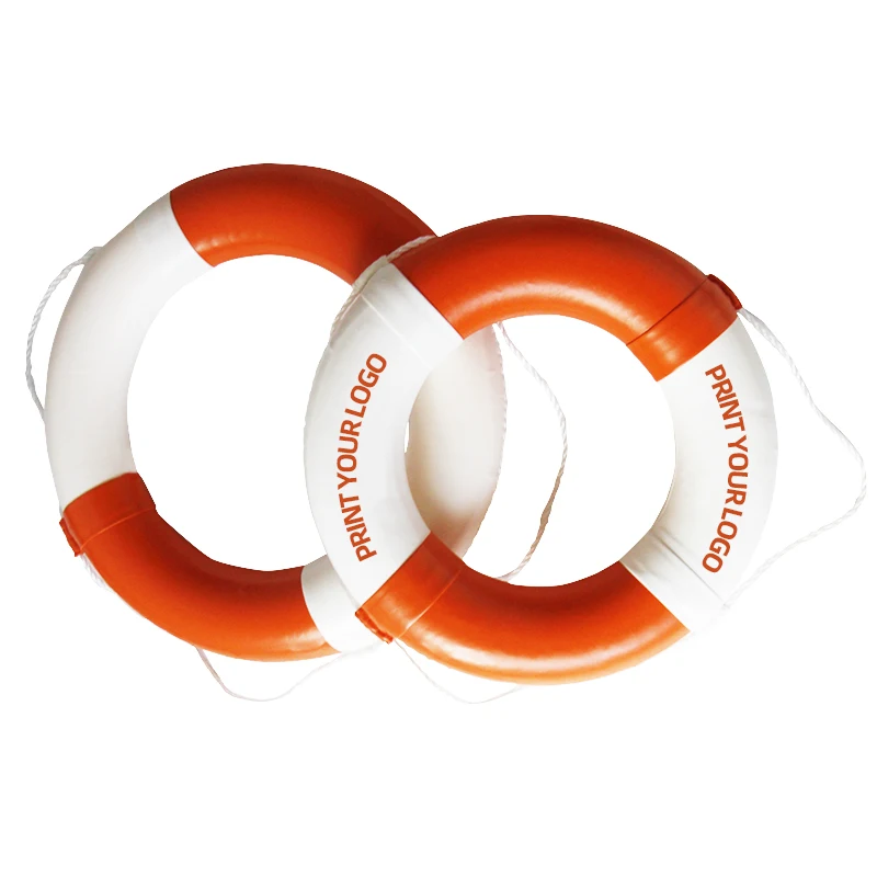 Cheap Customizable Logo Orange Brown PU swimming pools Life Buoy for Water Sports