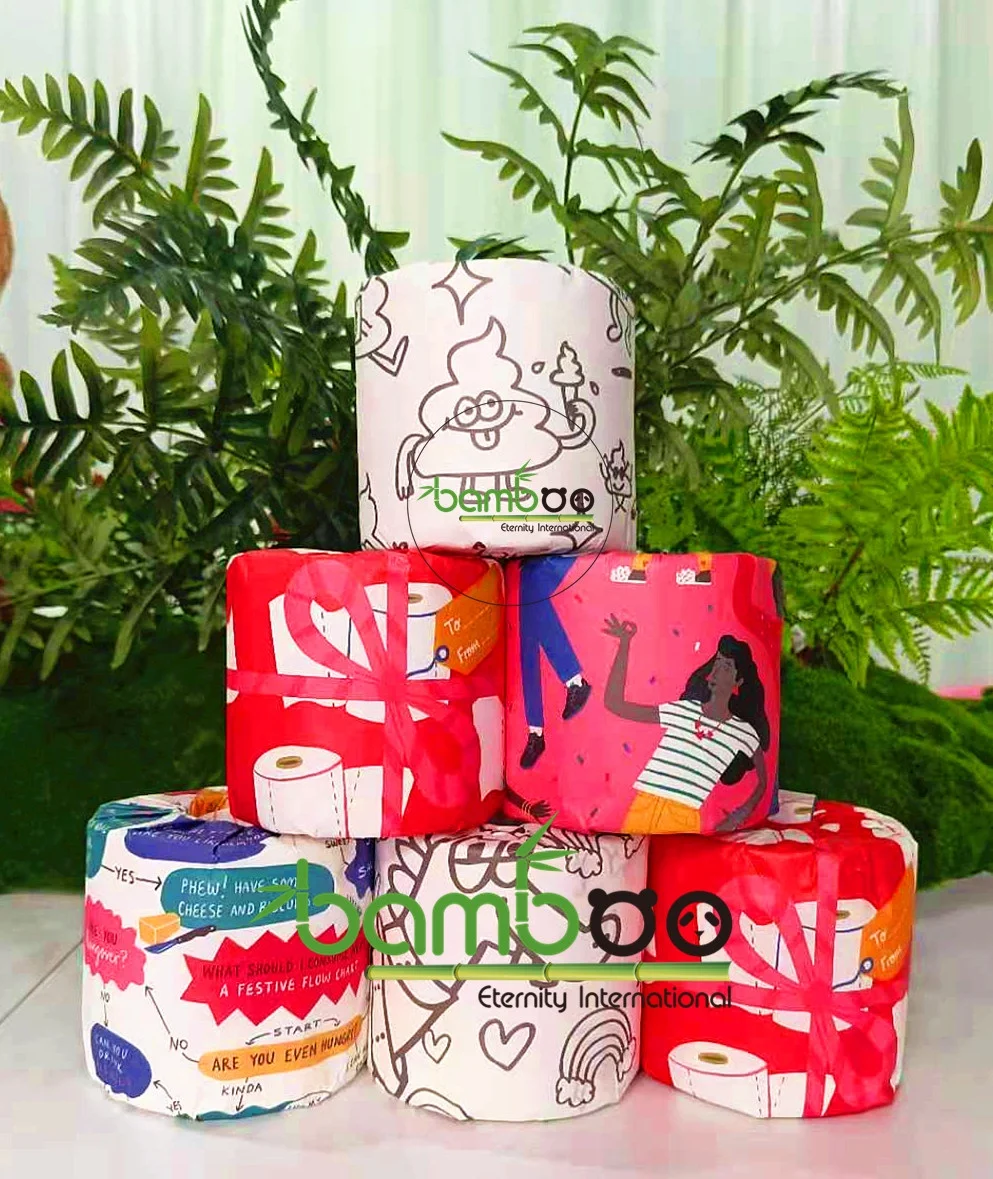 Hot Sale Cheap Super Long Jumbo Roll Private Label Biodegradable 3 Ply Bamboo Toilet Paper