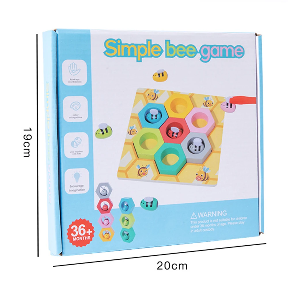 2023 New products Wooden beehive animal matching games Early childhood Puzzle educational Toys for kids Catch toys CPC CE